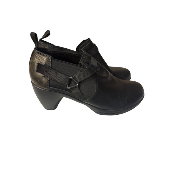 Merrell Womens 8.5 Black Leather‎ & Elastic Heeled Shoes Size 8.5 - Picture 3 of 8